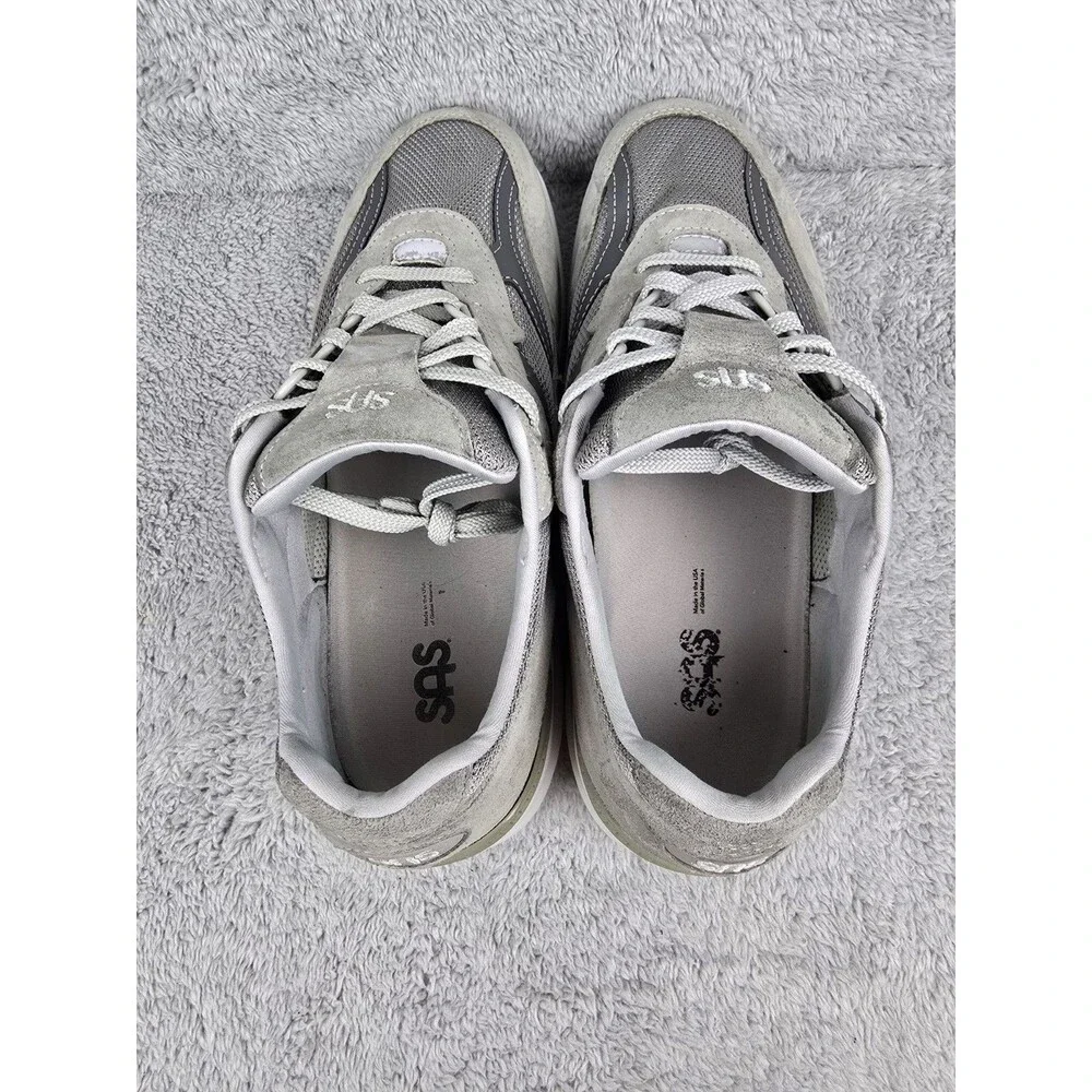 SAS Journey Gray Casual Walking Sneakers Mens 12.5 Wide Comfort Shoes